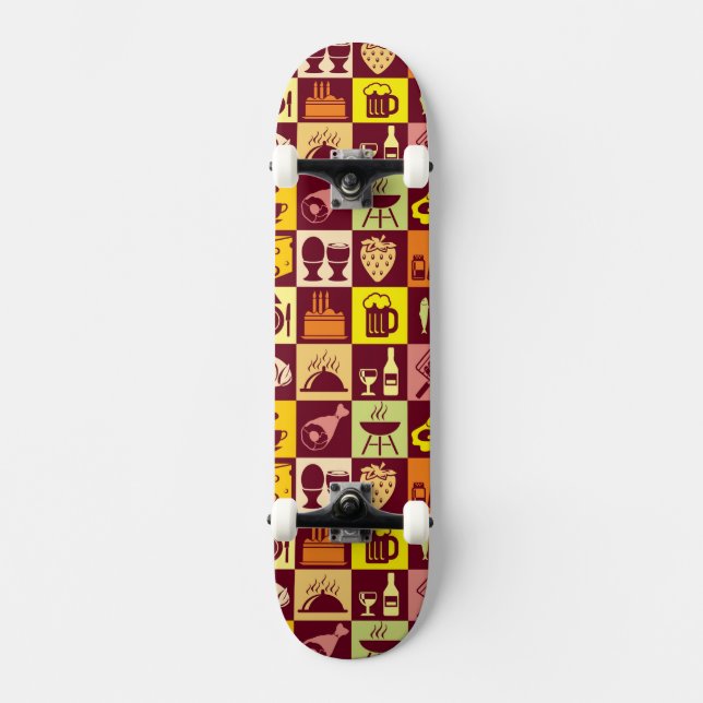 Food Pattern Skateboard (Front)