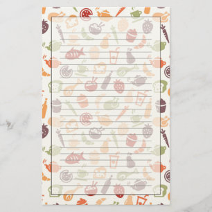 Food Pattern Stationery