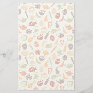 Food Pattern Stationery