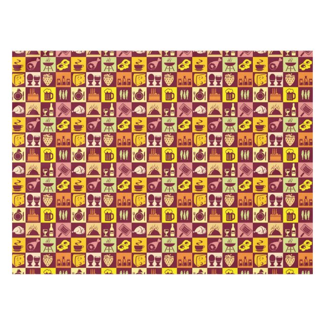 Food Pattern Tablecloth (Front (Horizontal))