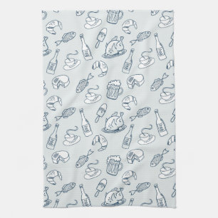 Food Pattern Tea Towel