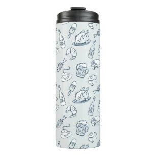 Food Pattern Thermal Tumbler