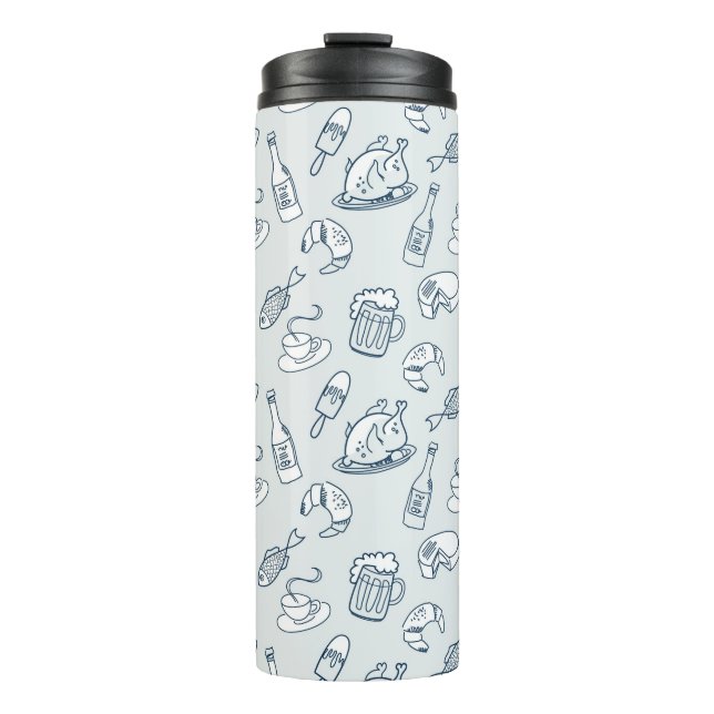 Food Pattern Thermal Tumbler (Front)