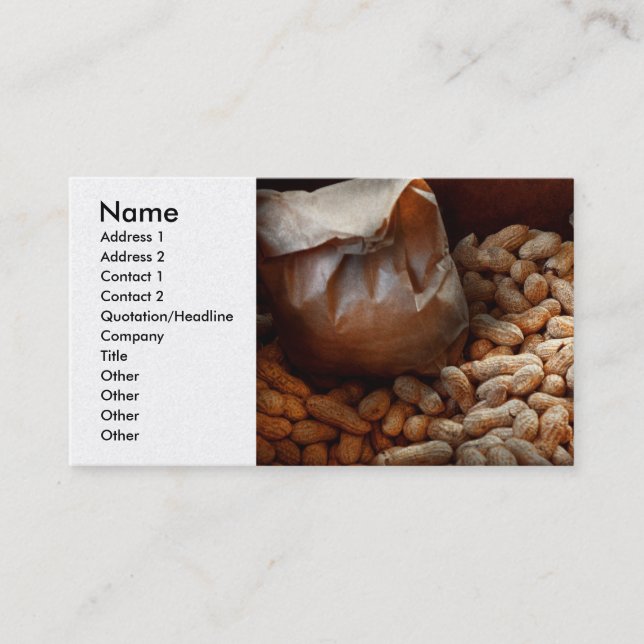 Food - Peanuts Business Card (Front)