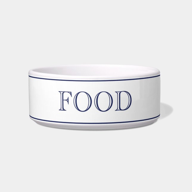 Food Pet Bowl-White Bowl (Front)