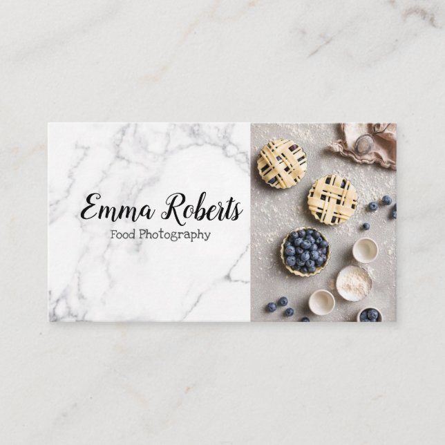 Food Photography Blogger Kitchen Business Card (Front)