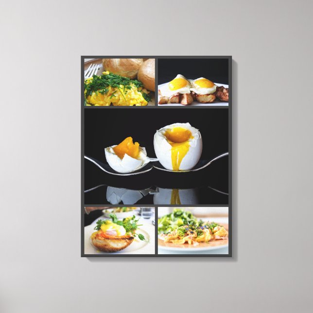 Food photography breakfast eggs different ways canvas print (Front)