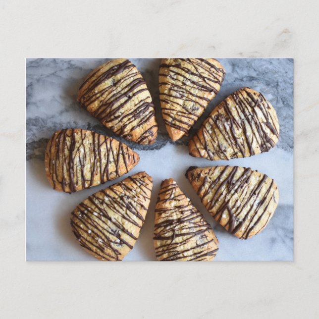 Food Photography Chocolate Chip British Scone Postcard (Front)