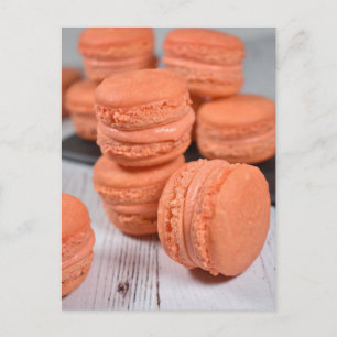 Food Photography French Pastry Peach Macarons Postcard