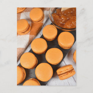 Food Photography French Pastry Peach Macarons Postcard