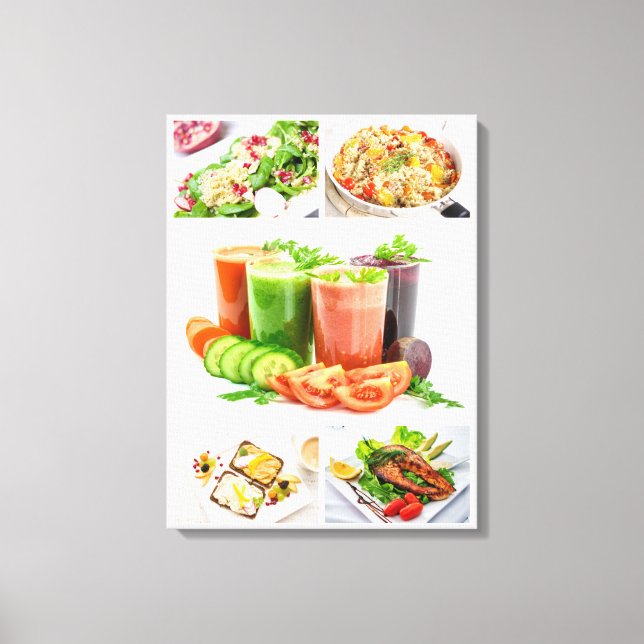 Food photography fresh healthy living meals canvas print (Front)