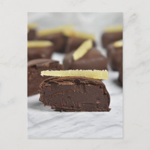 Food Photography Ginger Chocolate Bon Bons Postcard