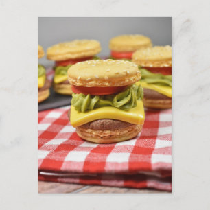 Food Photography Hamburger Novelty Macaron Postcard