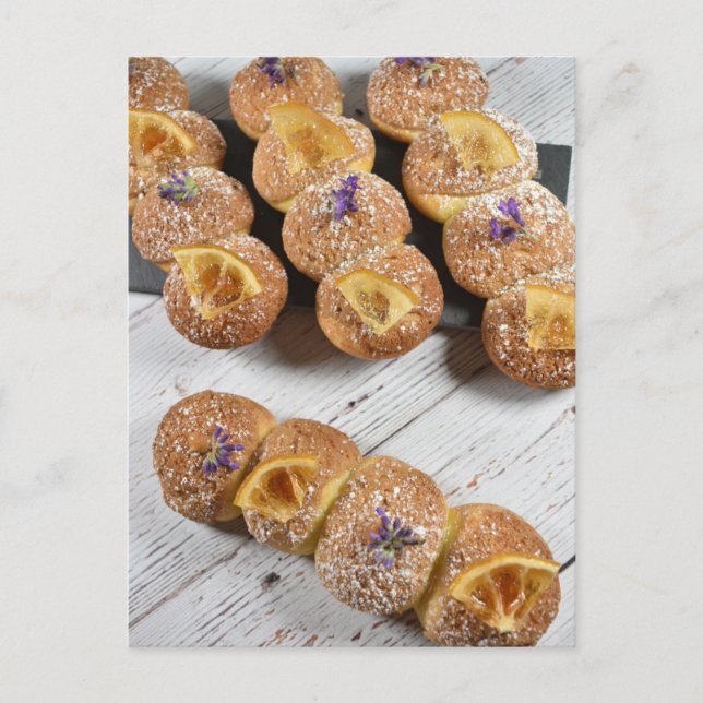 Food Photography Lemon Lavender Eclairs Postcard (Front)