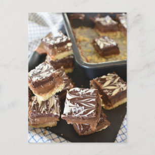 Food Photography Millionaire's Shortbread Slice Postcard