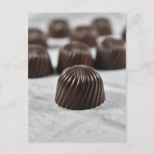 Food Photography Shiny Chocolate Bon Bon Candy Postcard