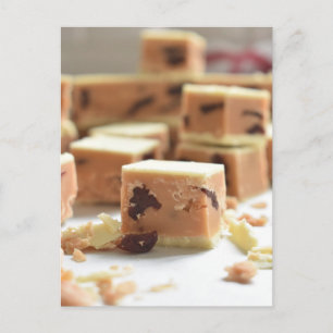 Food Photography White Chocolate Cherry Fudge Postcard