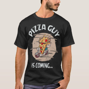 Food Pizza Delivery Guy On Scooter Costume T-Shirt