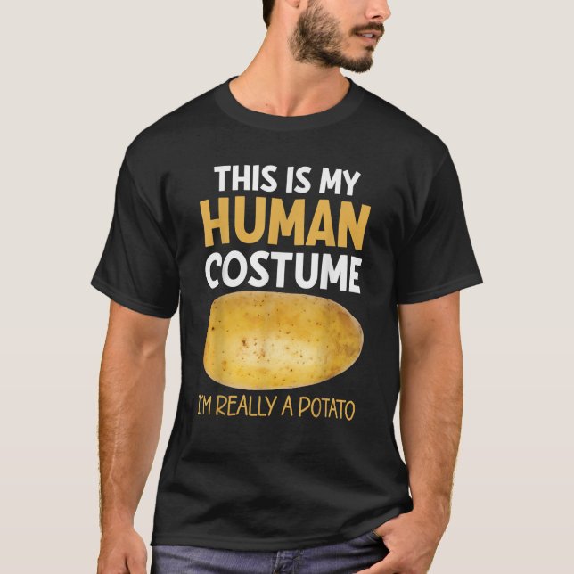Food Potatoes Human Costume I M Really A Potato Ki T-Shirt (Front)