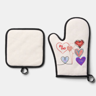 food power of love oven mitt & pot holder set