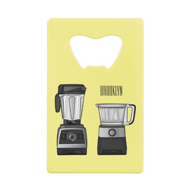 Food processor & blender cartoon illustration  (Front)