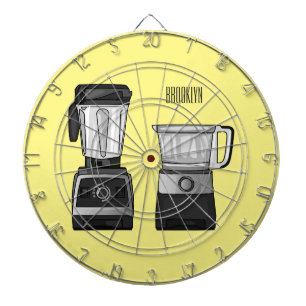Food processor & blender cartoon illustration  dartboard