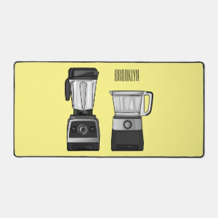 Food processor & blender cartoon illustration  desk mat