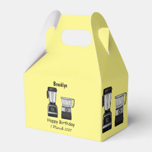 Food processor & blender cartoon illustration favour box