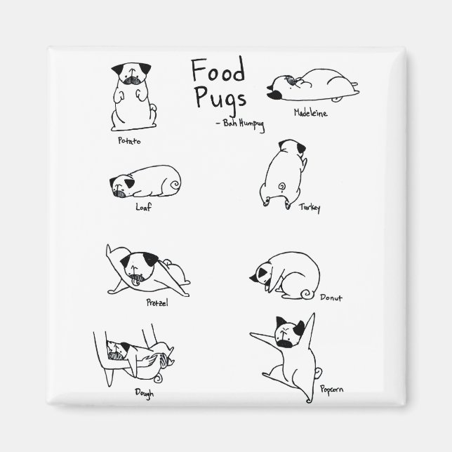 Food Pugs Magnet (Front)