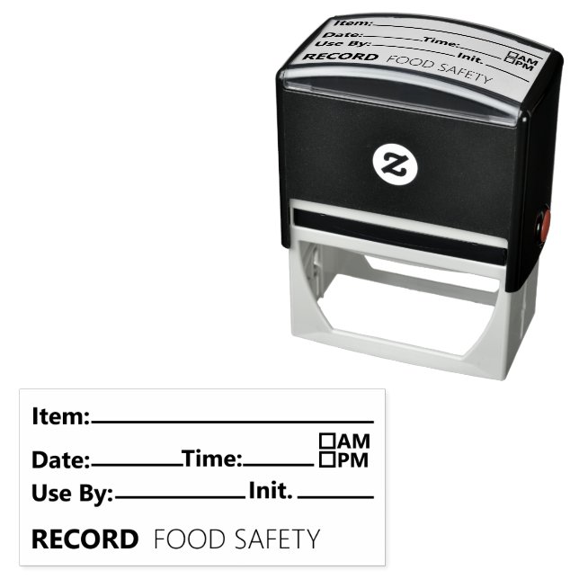 Food Safety Date Record Keeping Self-inking Stamp (In Situ)