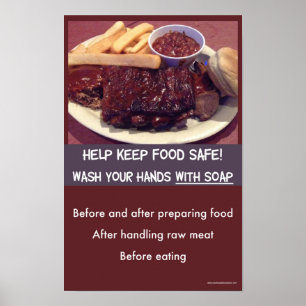 Food safety - Hand washing poster