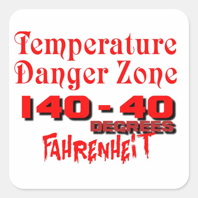 Food Safety (Reminder) Square Sticker (Front)