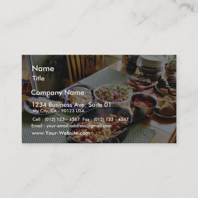 Food Salmon Business Card (Front)