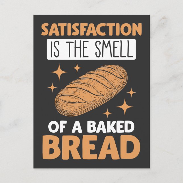 Food Satisfaction Foodie flour Baked Bread Baking Postcard (Front)