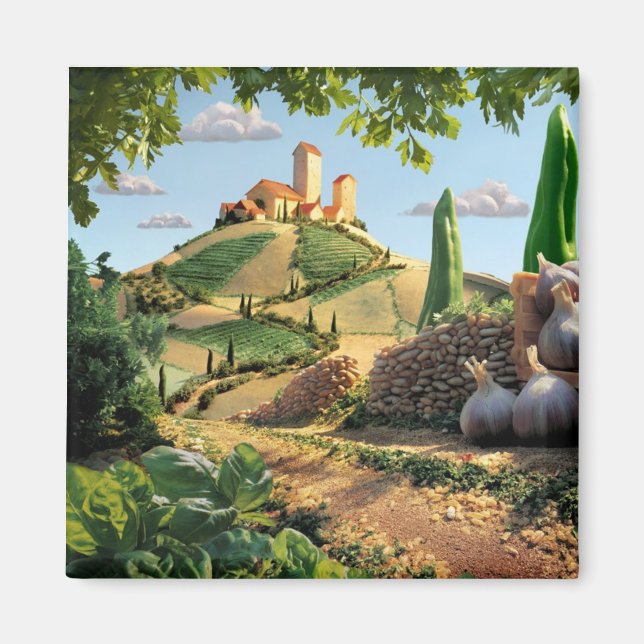 Food Scene Cheese and Garlic Magnet (Front)