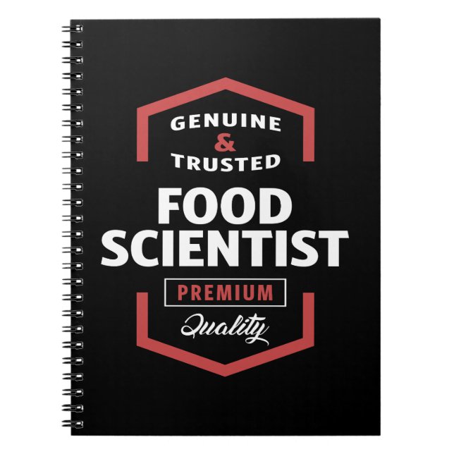 Food Scientist Logo Gift Ideas Notebook (Front)