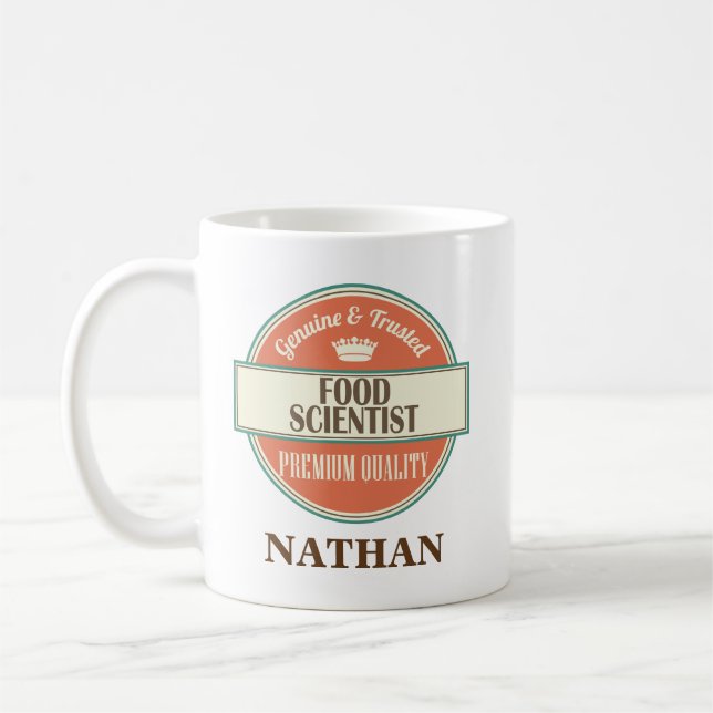 Food Scientist Personalised Office Mug Gift (Left)