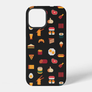 Food seamless pixel art pattern,fabric textures,is iPhone 12 case