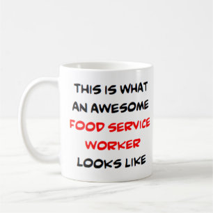 food service worker, awesome coffee mug