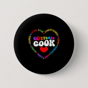 Food Services Crew Cafeteria Cook Helper School Sq 6 Cm Round Badge