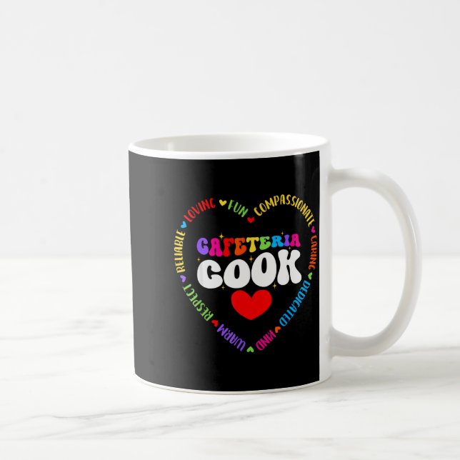 Food Services Crew Cafeteria Cook Helper School Sq Coffee Mug (Right)