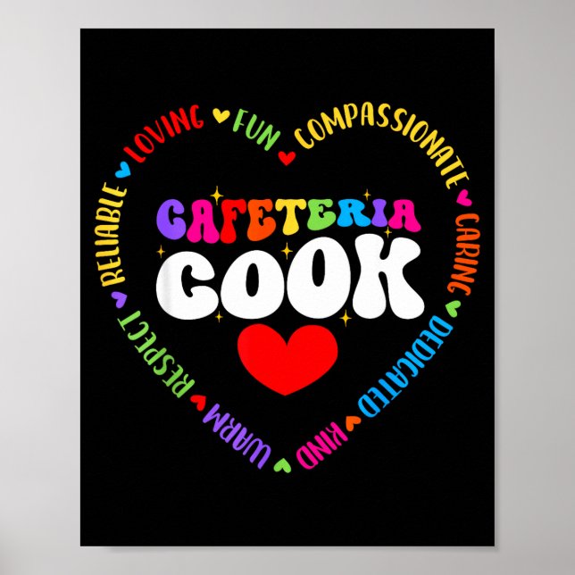 Food Services Crew Cafeteria Cook Helper School Sq Poster (Front)