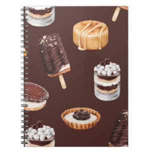 food sketch delicious beautiful desserts and pastr notebook