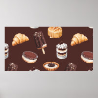 food sketch delicious beautiful desserts and pastr