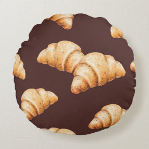 food sketch delicious beautiful desserts and pastr round cushion