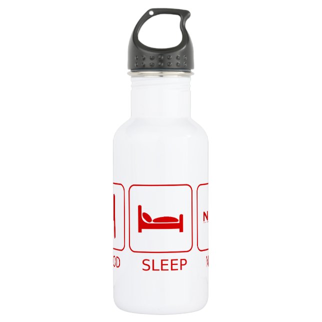 Food Sleep NCIS 532 Ml Water Bottle (Front)