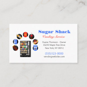 Food Snack Vendor Vending Machine Business Card