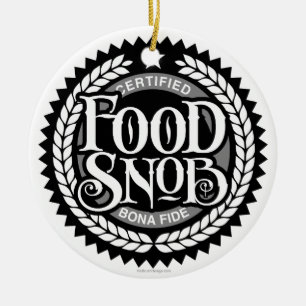 Food Snob - funny food lover Ceramic Tree Decoration