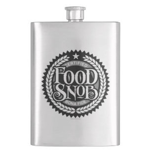Food Snob - funny food lover Hip Flask
