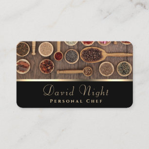 Food Spice Design Personal Chef Catering Business  Card